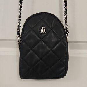 Steve Madden Black Quilted Crossbody with Chain Strap